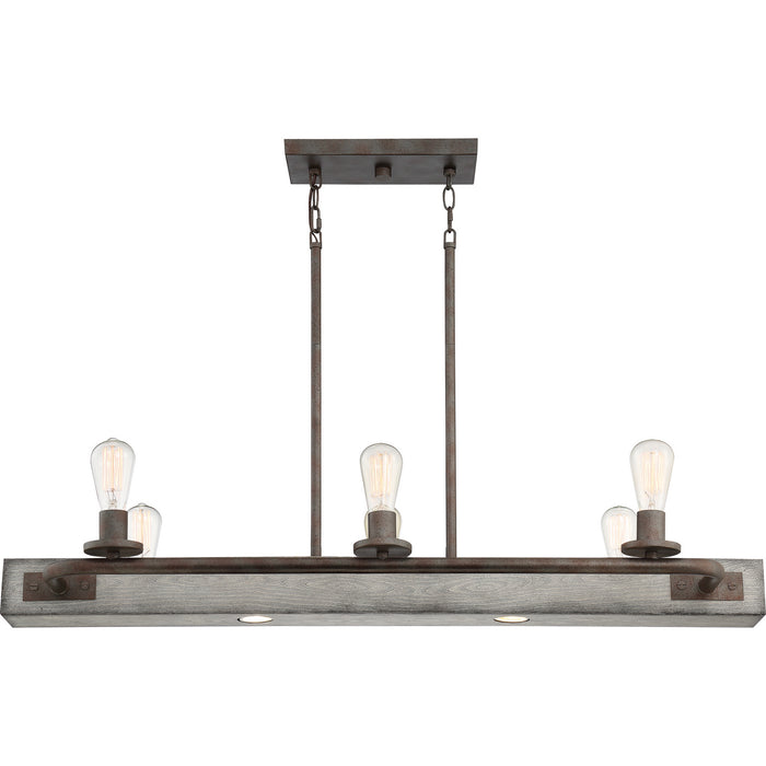 Myhouse Lighting Quoizel - MVL642IN - Eight Light Island Chandelier - Melville - Iron Gate