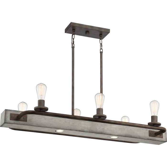 Myhouse Lighting Quoizel - MVL642IN - Eight Light Island Chandelier - Melville - Iron Gate