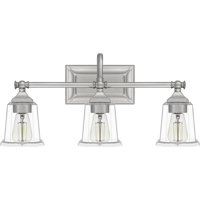 Myhouse Lighting Quoizel - NLC8603BN - Three Light Bath - Nicholas - Brushed Nickel