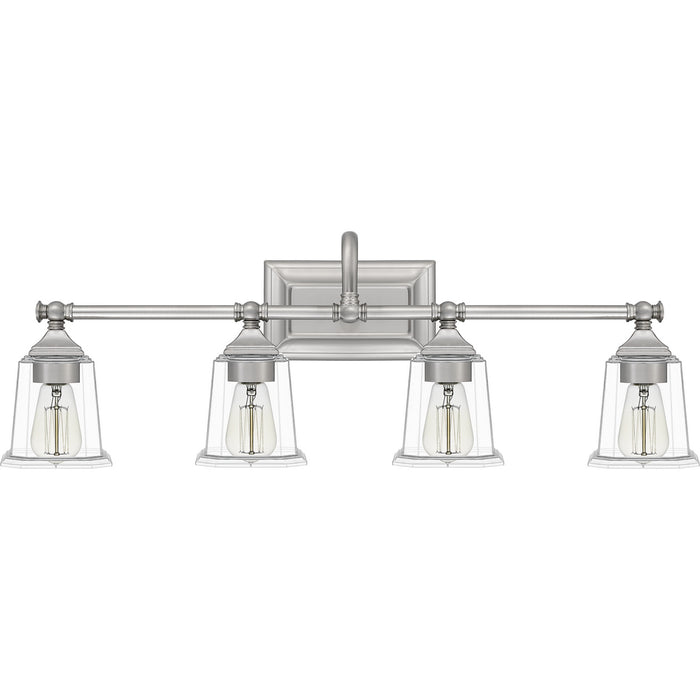 Myhouse Lighting Quoizel - NLC8604BN - Four Light Bath - Nicholas - Brushed Nickel