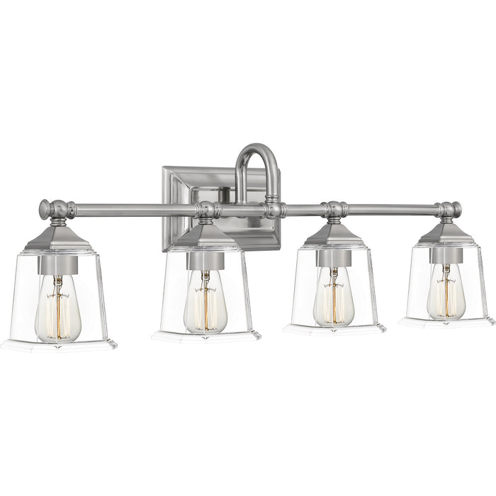 Myhouse Lighting Quoizel - NLC8604BN - Four Light Bath - Nicholas - Brushed Nickel