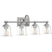 Myhouse Lighting Quoizel - NLC8604BN - Four Light Bath - Nicholas - Brushed Nickel