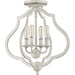 Myhouse Lighting Quoizel - OKF1715AWH - Four Light Semi-Flush Mount - O'Keefe - Antique White