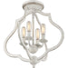 Myhouse Lighting Quoizel - OKF1715AWH - Four Light Semi-Flush Mount - O'Keefe - Antique White