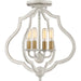 Myhouse Lighting Quoizel - OKF1715AWH - Four Light Semi-Flush Mount - O'Keefe - Antique White