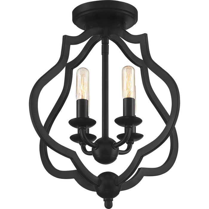 Myhouse Lighting Quoizel - OKF1715MBK - Four Light Semi-Flush Mount - O'Keefe - Matte Black