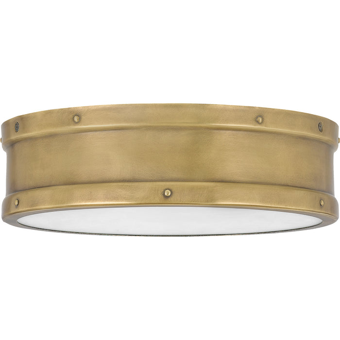 Myhouse Lighting Quoizel - QF5224WS - LED Flush Mount - Ahoy - Weathered Brass