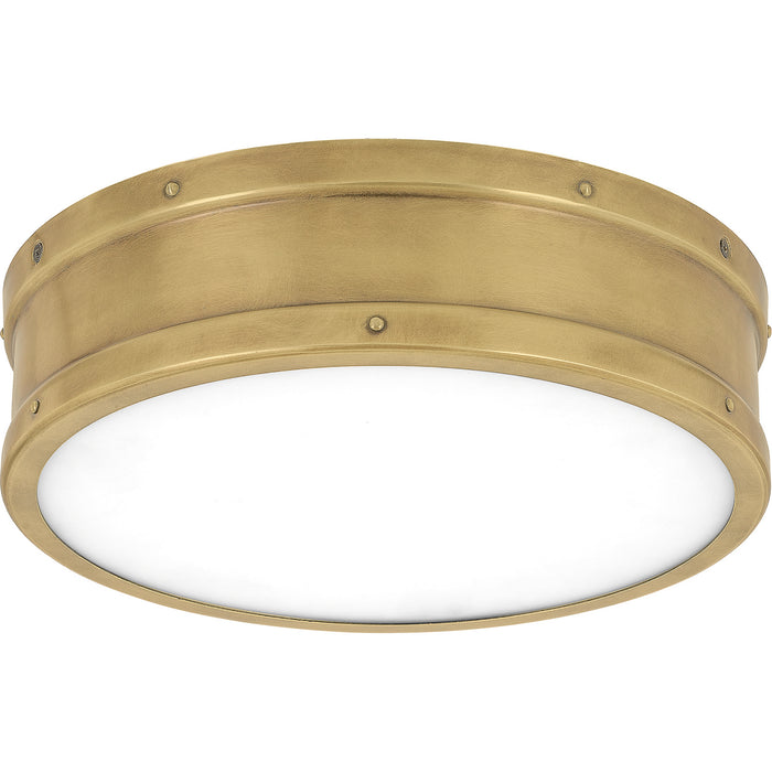 Myhouse Lighting Quoizel - QF5224WS - LED Flush Mount - Ahoy - Weathered Brass