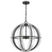 Myhouse Lighting Quoizel - QOP5179MBK - Four Light Pendant - Dre - Matte Black