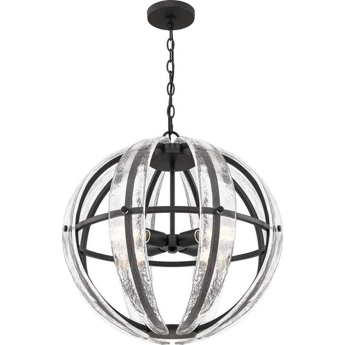 Myhouse Lighting Quoizel - QOP5179MBK - Four Light Pendant - Dre - Matte Black