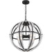 Myhouse Lighting Quoizel - QOP5179MBK - Four Light Pendant - Dre - Matte Black