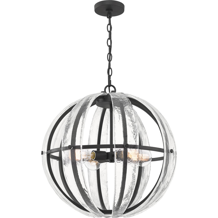 Myhouse Lighting Quoizel - QOP5179MBK - Four Light Pendant - Dre - Matte Black