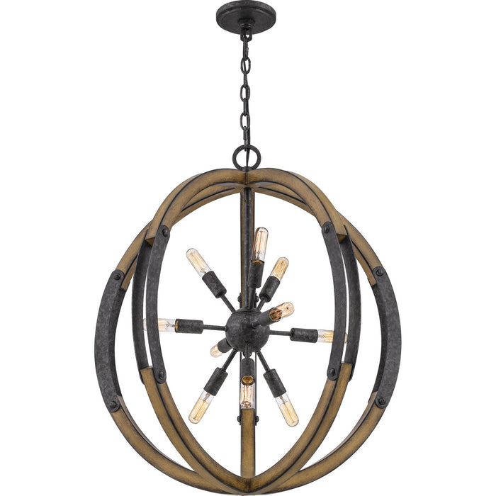 Myhouse Lighting Quoizel - QOP5181OK - Ten Light Pendant - Babaton - Old Black Finish