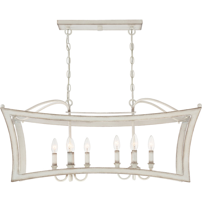 Myhouse Lighting Quoizel - SUM836AWH - Eight Light Island Chandelier - Summerford - Antique White