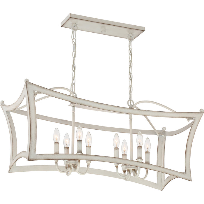 Myhouse Lighting Quoizel - SUM836AWH - Eight Light Island Chandelier - Summerford - Antique White