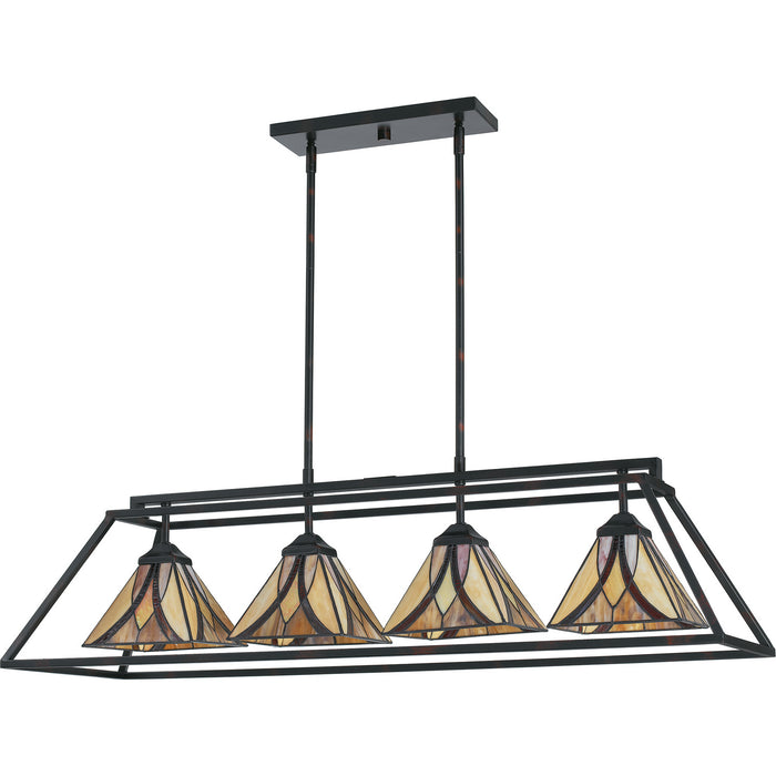 Myhouse Lighting Quoizel - TFAS442VA - Four Light Island Chandelier - Asheville - Valiant Bronze