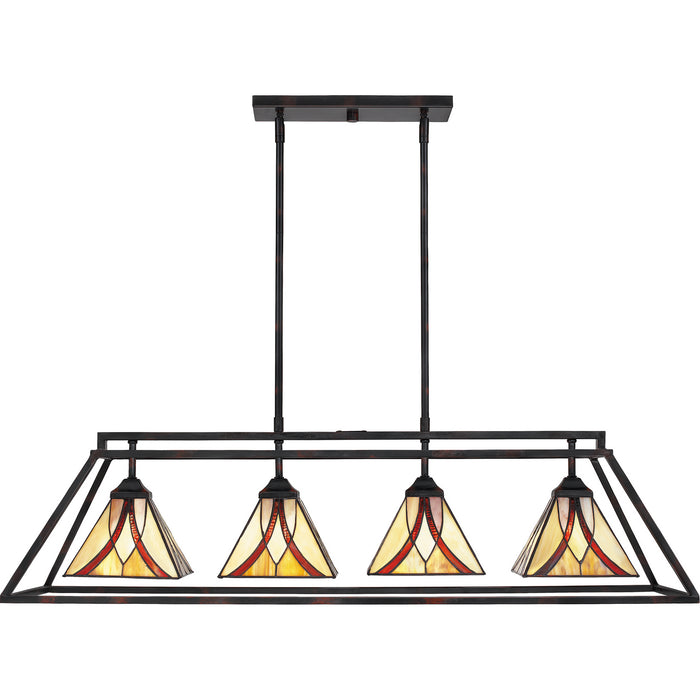 Myhouse Lighting Quoizel - TFAS442VA - Four Light Island Chandelier - Asheville - Valiant Bronze