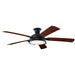 Myhouse Lighting Kichler - 310017DBK - 60"Ceiling Fan - Hatteras Bay - Distressed Black