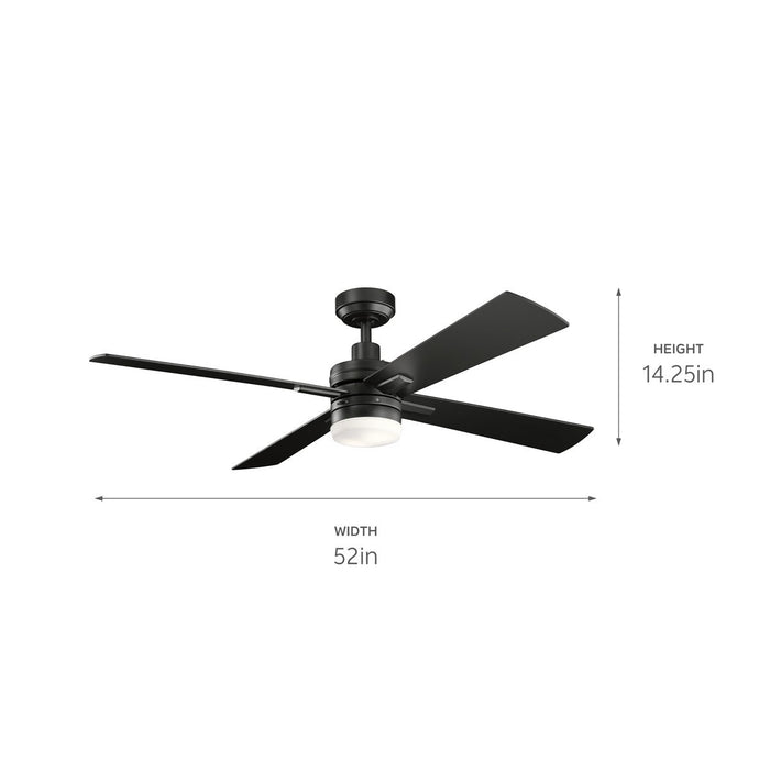 Myhouse Lighting Kichler - 330140SBK - 52"Ceiling Fan - Lija - Satin Black