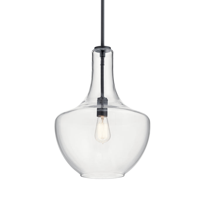 Myhouse Lighting Kichler - 42046BK - One Light Pendant - Everly - Black