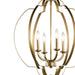 Myhouse Lighting Kichler - 42138NBR - Four Light Foyer Pendant - Voleta - Natural Brass