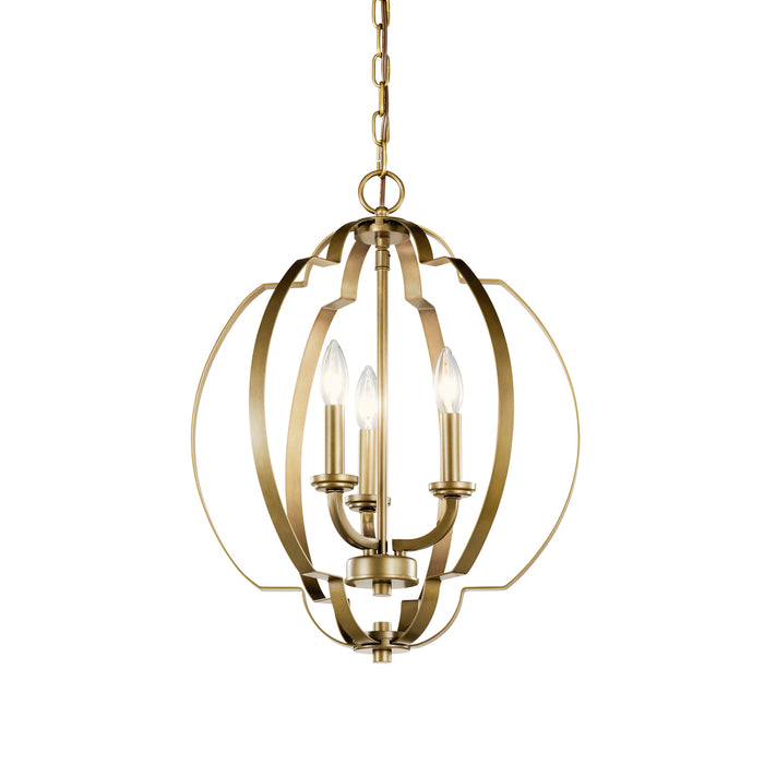 Myhouse Lighting Kichler - 42140NBR - Three Light Pendant - Voleta - Natural Brass