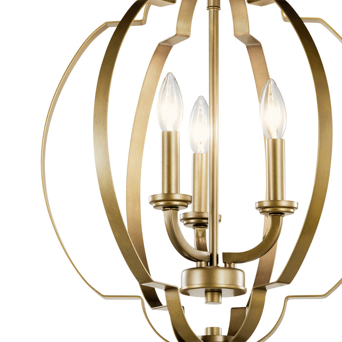 Myhouse Lighting Kichler - 42140NBR - Three Light Pendant - Voleta - Natural Brass