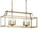 Myhouse Lighting Kichler - 42497NBR - Eight Light Linear Chandelier - Morrigan - Natural Brass