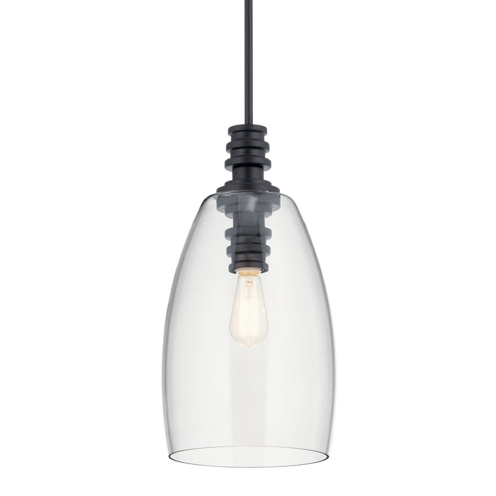 Myhouse Lighting Kichler - 43090BK - One Light Pendant - Lakum - Black