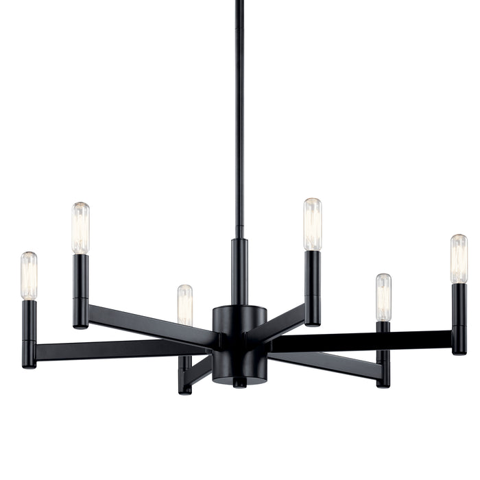 Myhouse Lighting Kichler - 43859BK - Six Light Chandelier - Erzo - Black