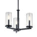 Myhouse Lighting Kichler - 43997BK - Three Light Chandelier/Semi Flush Mount - Crosby - Black