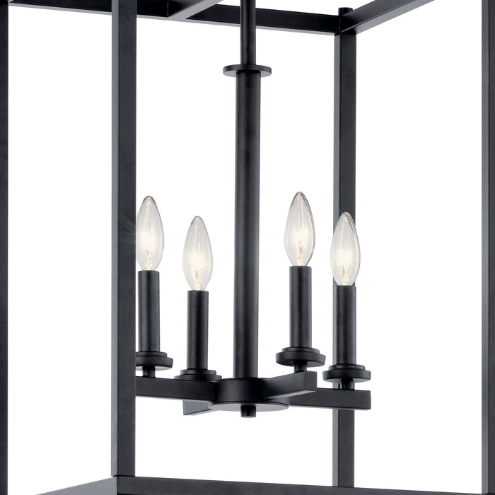 Myhouse Lighting Kichler - 43998BK - Four Light Foyer Pendant - Crosby - Black