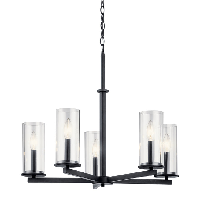 Myhouse Lighting Kichler - 43999BK - Five Light Chandelier - Crosby - Black