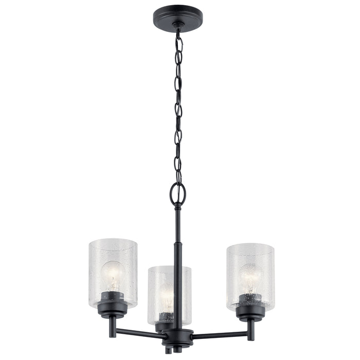 Myhouse Lighting Kichler - 44029BK - Three Light Mini Chandelier - Winslow - Black