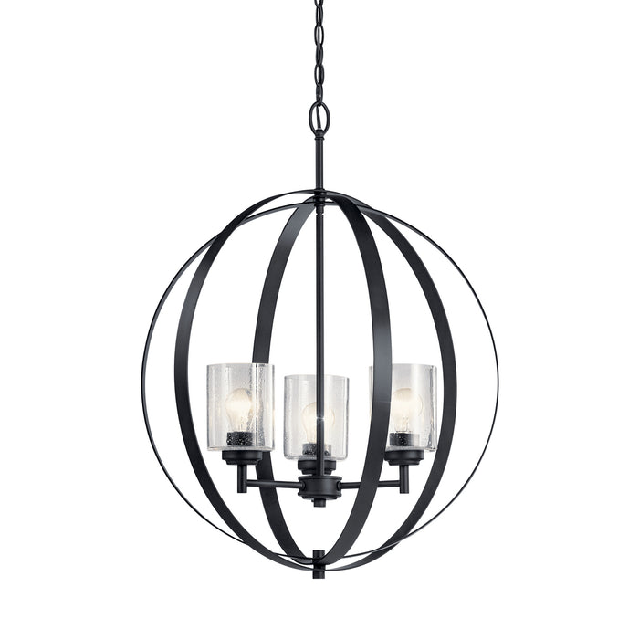 Myhouse Lighting Kichler - 44034BK - Three Light Chandelier - Winslow - Black