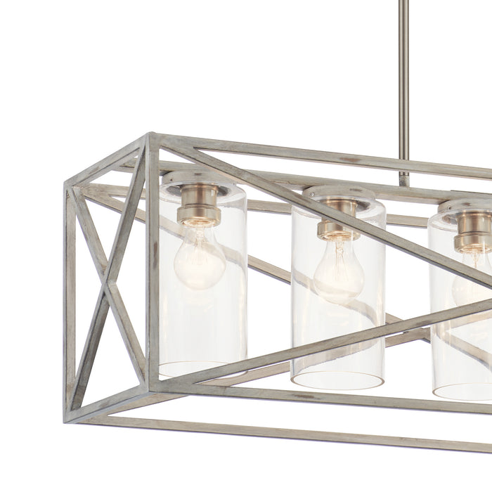 Myhouse Lighting Kichler - 44081DAW - Five Light Linear Chandelier - Moorgate - Distressed Antique White