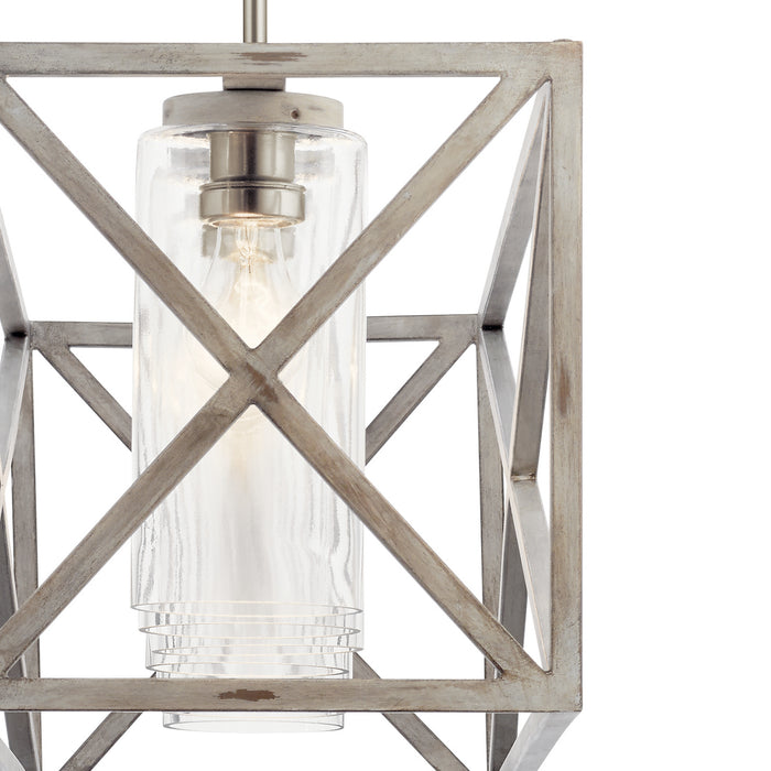 Myhouse Lighting Kichler - 44082DAW - Seven Light Linear Chandelier - Moorgate - Distressed Antique White