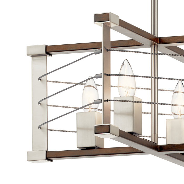 Myhouse Lighting Kichler - 44253NI - Four Light Pendant - Lente - Brushed Nickel