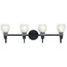 Myhouse Lighting Kichler - 45393BK - Four Light Bath - Greenbrier - Black