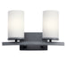 Myhouse Lighting Kichler - 45496BK - Two Light Bath - Crosby - Black