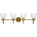 Myhouse Lighting Kichler - 45974NBR - Four Light Bath - Avery - Natural Brass