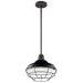 Myhouse Lighting Kichler - 49992BK - One Light Outdoor Pendant/Semi Flush Mount - Pier - Black