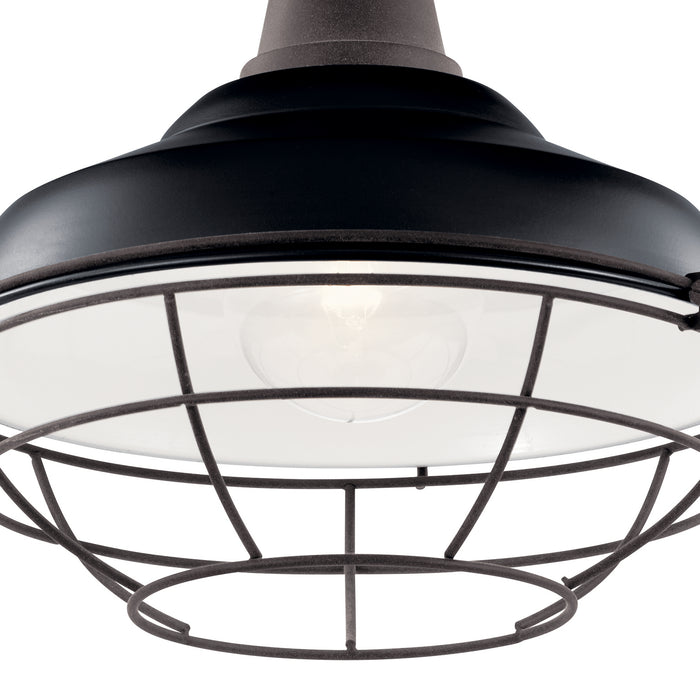 Myhouse Lighting Kichler - 49992BK - One Light Outdoor Pendant/Semi Flush Mount - Pier - Black