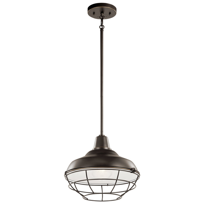 Myhouse Lighting Kichler - 49992OZ - One Light Outdoor Pendant/Semi Flush Mount - Pier - Olde Bronze