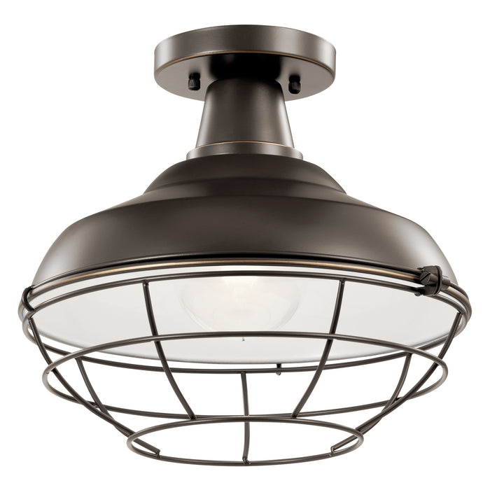 Myhouse Lighting Kichler - 49992OZ - One Light Outdoor Pendant/Semi Flush Mount - Pier - Olde Bronze