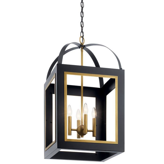 Myhouse Lighting Kichler - 52029BKNBR - Four Light Foyer Pendant - Vath - Black