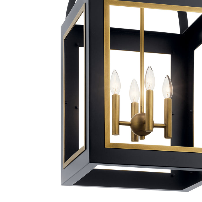 Myhouse Lighting Kichler - 52029BKNBR - Four Light Foyer Pendant - Vath - Black