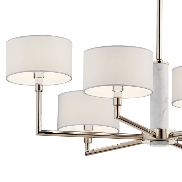 Myhouse Lighting Kichler - 52052PN - Six Light Chandelier - Laurent - Polished Nickel