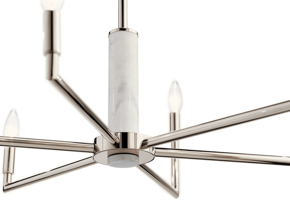 Myhouse Lighting Kichler - 52052PN - Six Light Chandelier - Laurent - Polished Nickel