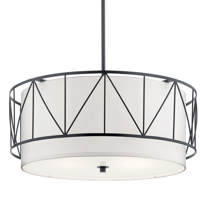 Myhouse Lighting Kichler - 52072BK - Four Light Pendant - Birkleigh - Black